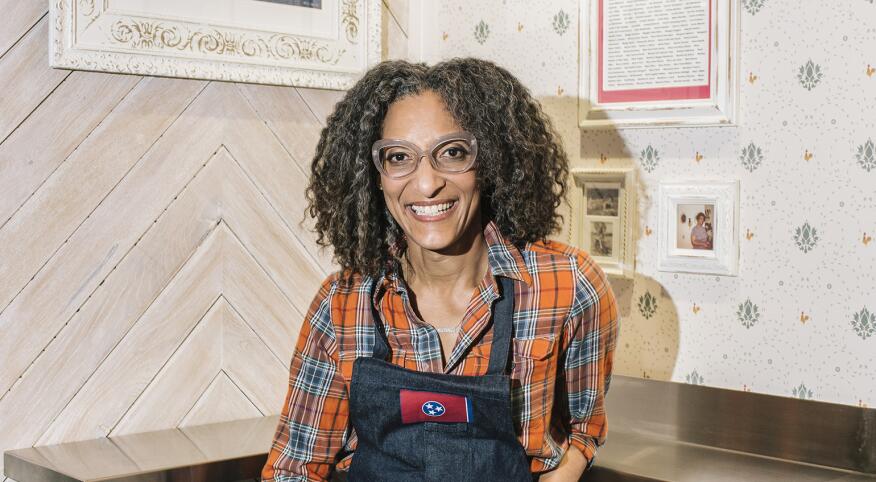 Carla Hall at her restaurant in New York.