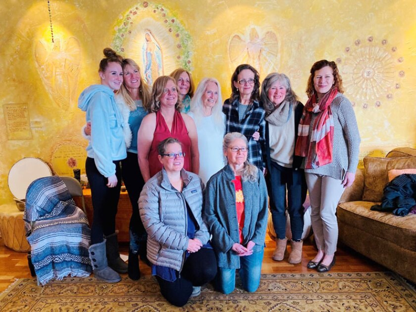 Women at yoga retreat