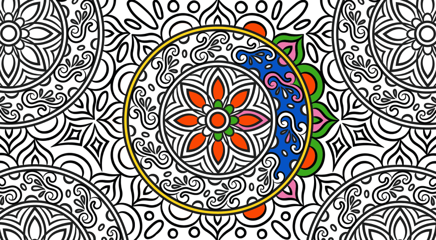 mandala, coloring page, osheen silva