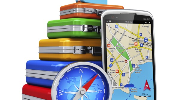 Travel, tourism and GPS navigation concept
