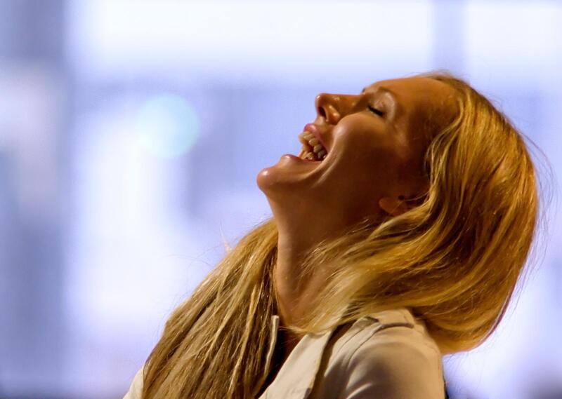 Woman laughing