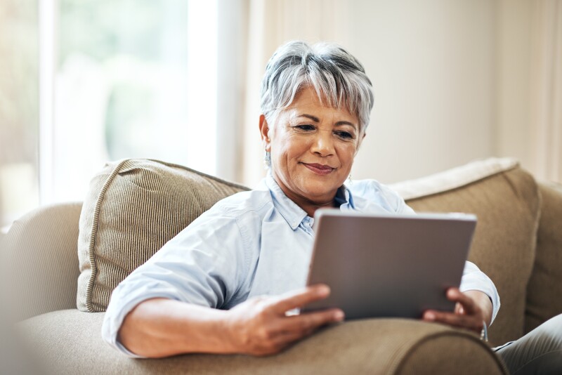 Connecting at home in her retirement