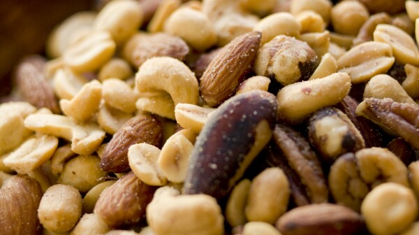 Bowl of assorted nuts