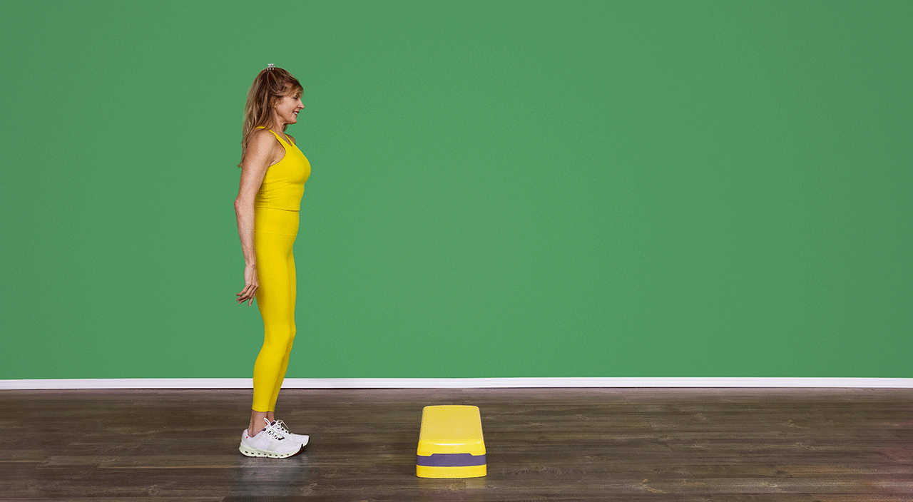 Kathy Smith demonstrates exercise
