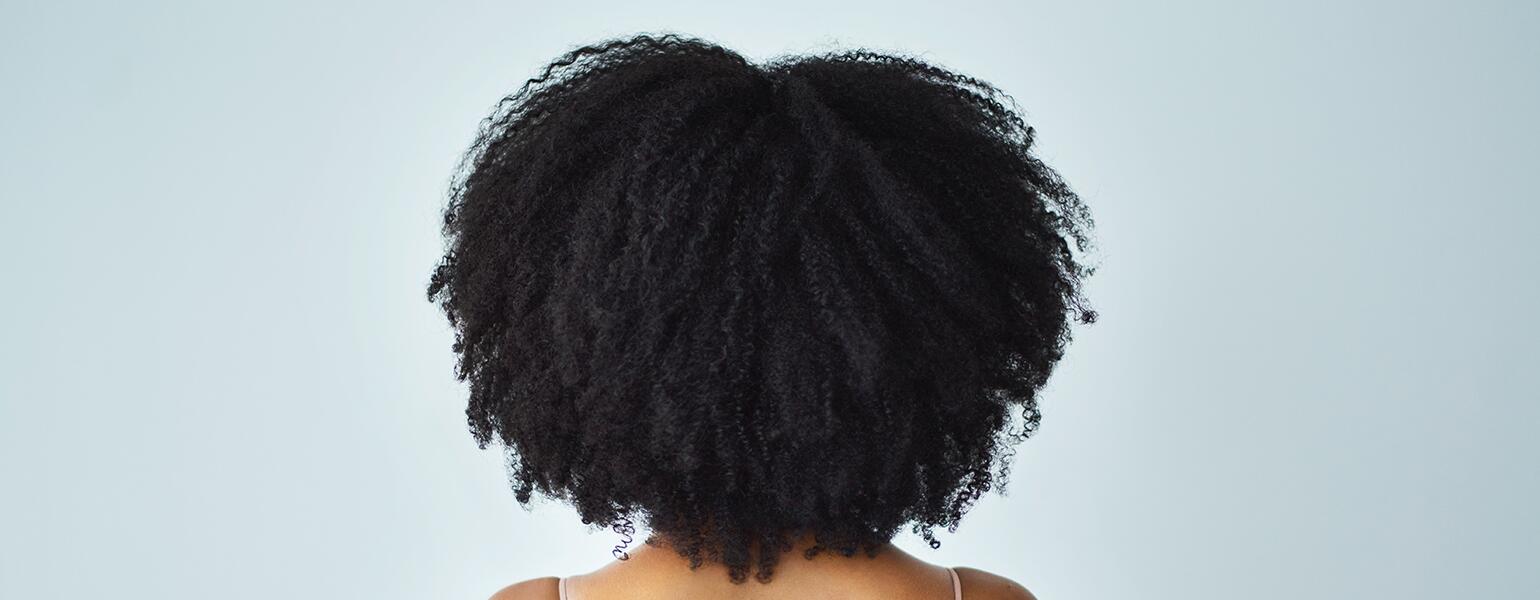 Black woman from the back showing her hair