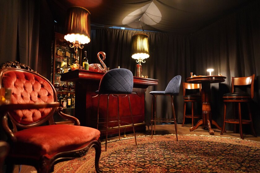 Interior of Room Nine01 speakeasy at at Hyatt Centric Las Olas in Fort Lauderdale, FL