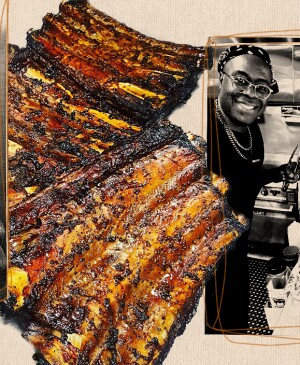 Collage of Todd Brown and Brown's BBQ of Midland, Texas
