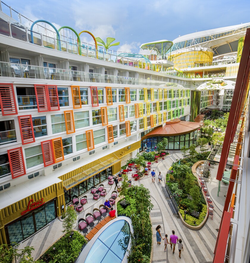 Central Park on The Icon of the Seas Cruise Ship (Courtesy Royal Caribbean)