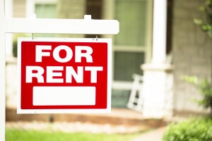 For Rent sign in front of home