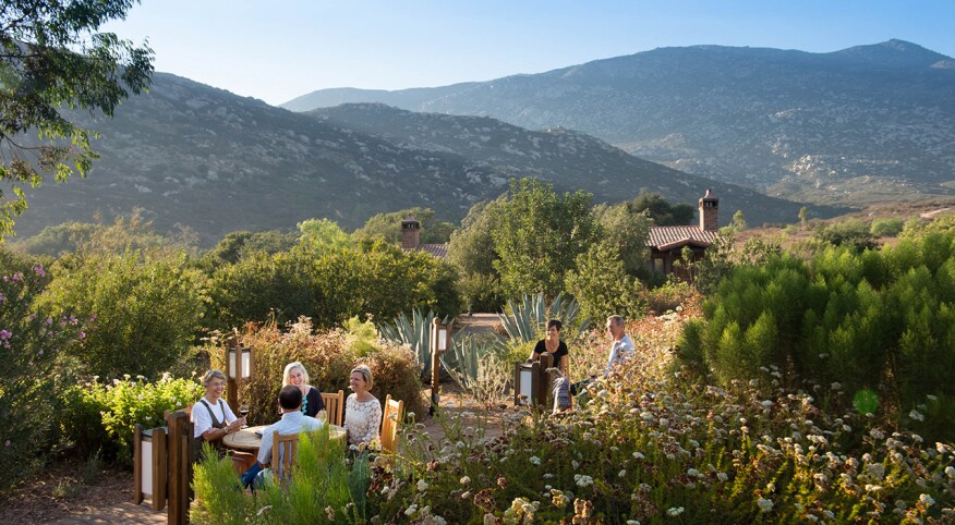 mountain view at a spa