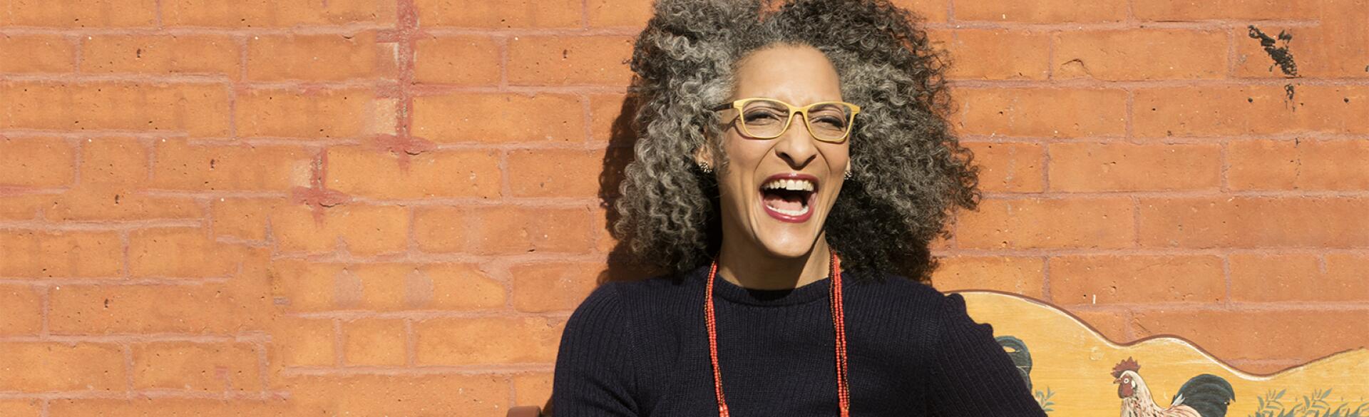 photo of Carla Hall laughing