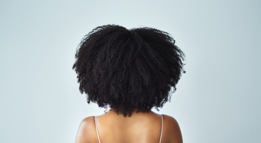 Black woman from the back showing her hair