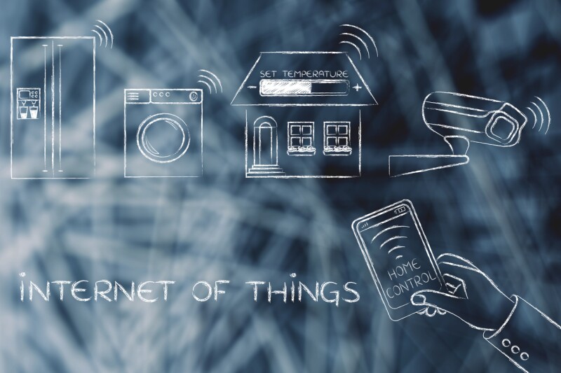 smart home objects controlled by smartphone, Internet of things