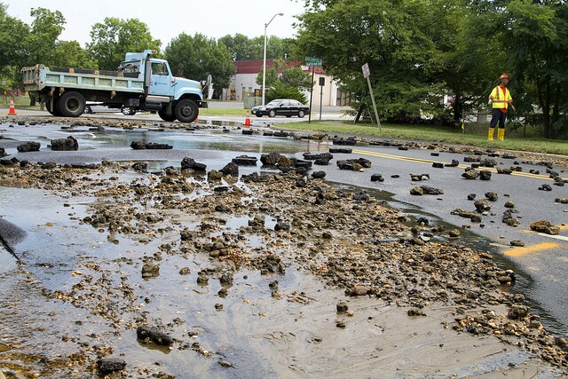 Water main break