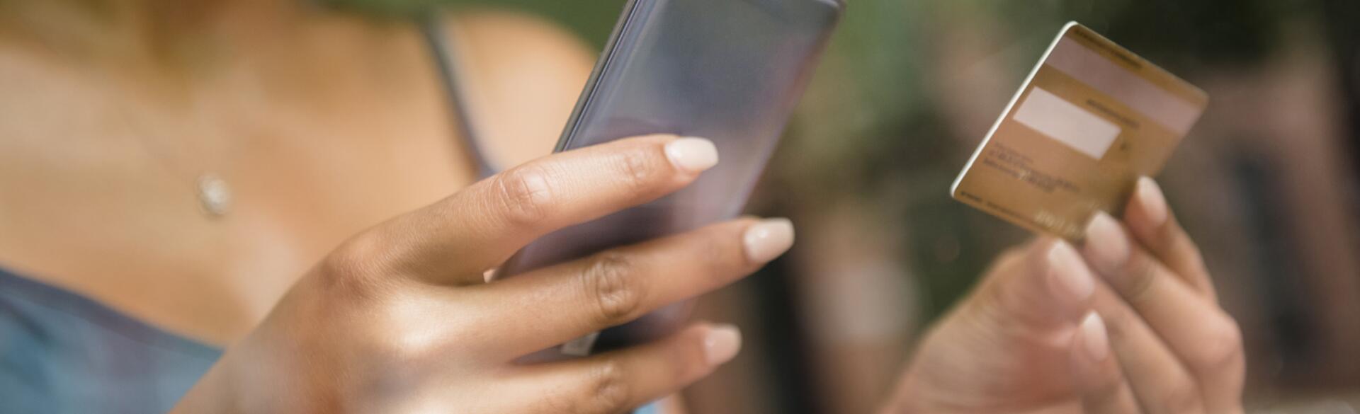 Woman Online Shopping On Mobile Phone