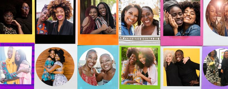 Polaroid Collection Representing Different Women