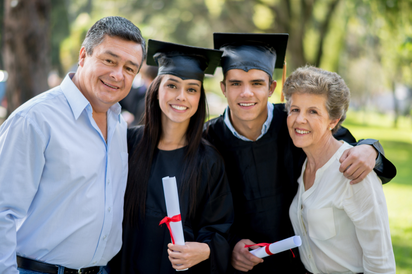 Family on a graduation day