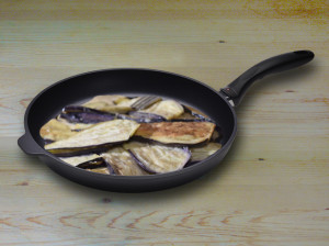 pan with eggplant